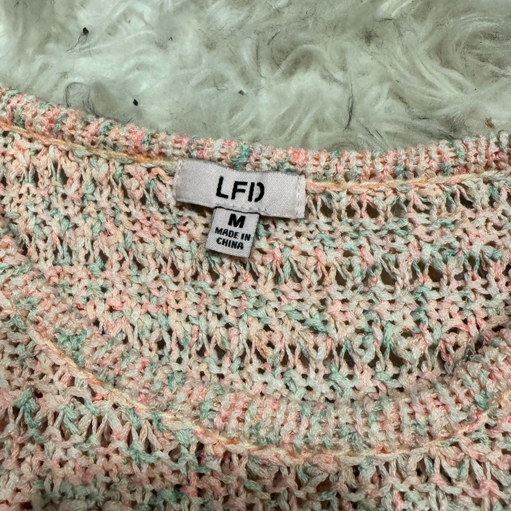 Peach Ruffle Sleeve Knit Top - Picture 6 of 6
